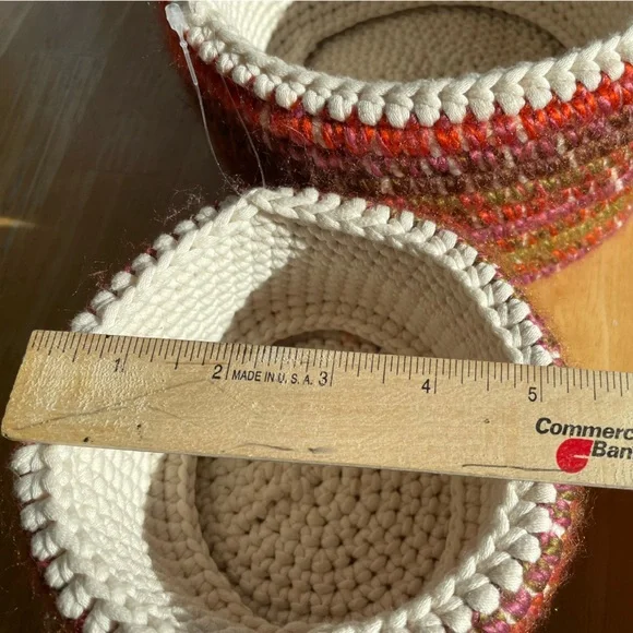 2 new round hand crocheted baskets. Use in any room - Picture 5 of 11